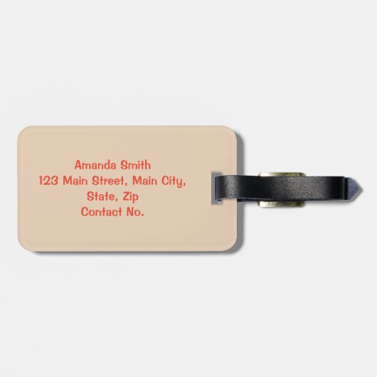 Fall Oak-Blätter Gepäckanhänger (Rückseite horizontal)