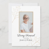 Fall Oak Blätter Lebende Beerdigung Party Einladung (Vorderseite)