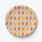 Fall Oak-Blätter Pappteller (Vorderseite)