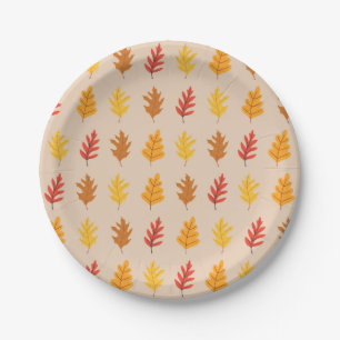 Fall Oak-Blätter Pappteller