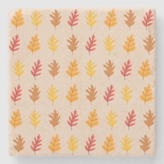 Fall Oak-Blätter Steinuntersetzer (Vorderseite)