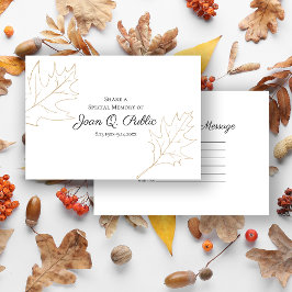 Fall Oak-Blätter teilen eine Gedächtnisbeerdigung Mitteilungskarte