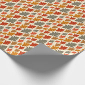 Fall Oak Leaf farbige Muster Wrapping Papier Geschenkpapier (Ecke)
