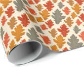 Fall Oak Leaf farbige Muster Wrapping Papier Geschenkpapier (Rolleneckpunkt)