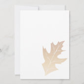 Fall Oak Leaf Hochzeit Probe Dinner Einladung (Rückseite)