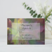 Fall Oak Leaf Hydrangea Wedding RSVP Response Card Karte (Stehend Vorderseite)