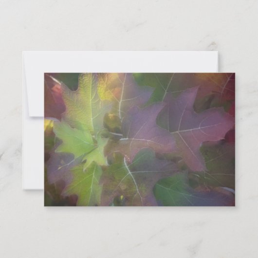 Fall Oak Leaf Hydrangea Wedding RSVP Response Card Karte (Rückseite)