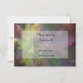 Fall Oak Leaf Hydrangea Wedding RSVP Response Card Karte