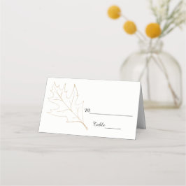 Fall Oak Leaf Wedding Platzkarte