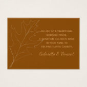 Fall Oak Leaf Wedding Wohltätigkeit Fevor Card (Vorderseite)