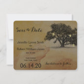 Fall Oak Tree Lantern Hochzeit Speichern Sie das D Save The Date (Vorderseite)