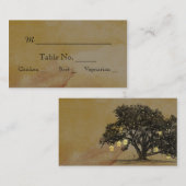 Fall Oak Tree Lantern Hochzeiten Platzkarten (Vorne/Hinten)