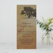 Fall Oak Tree Lantern Hochzeitsprogramm Programm (Stehend Vorderseite)