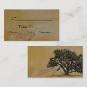 Fall Oak Tree String Lights Hochzeiten Platzkarten (Vorne/Hinten)