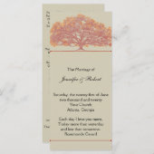 Fall Oak Tree Wedding Program Programm (Vorne/Hinten)