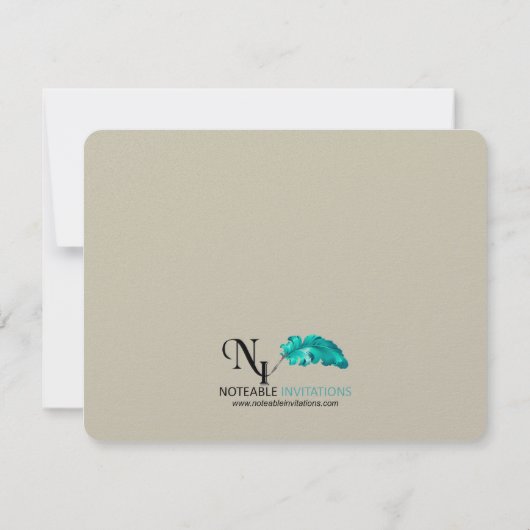 Fall Oak Tree Wedding Save the Date (Rückseite)