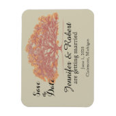 Fall Oak Tree Wedding Save the Date Magnet (Vertikal)