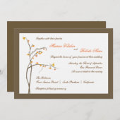 Fall-oder Herbst-Hochzeits-Einladung Einladung (Vorne/Hinten)