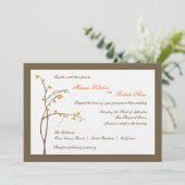 Fall-oder Herbst-Hochzeits-Einladung Einladung (Stehend Vorderseite)