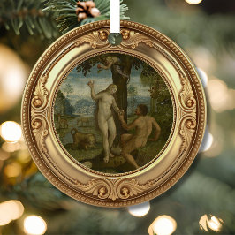Fall of Man Garden of Eden Advent Jesse Tree Ornament Aus Metall