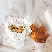 Fall Oh Baby Deer Pumpkin & Sunflower Baby Dusche Einladung