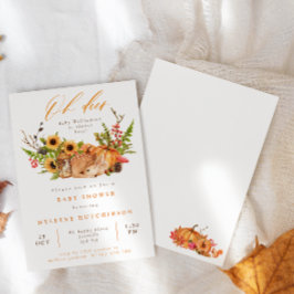 Fall Oh Deer Pumpkins & Sunflowers Babydusche Einladung