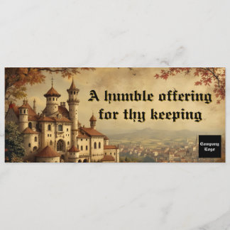 Fall Old Vintage Medieval Gift Certificate Save The Date