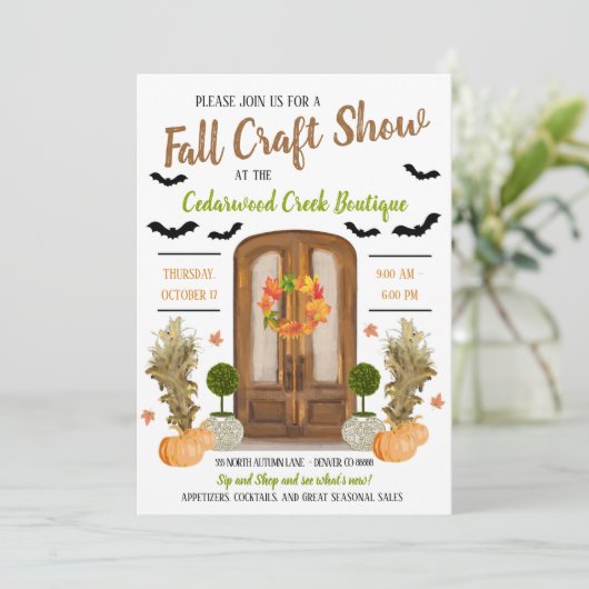 Fall Open House Einladung (Stehend Vorderseite)