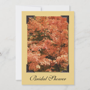 Fall Orange Blätter Brautparty Einladung