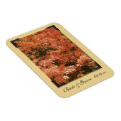 Fall Orange Blätter Hochzeitssache Datum speichern Magnet (Rechte Seite)