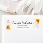 Fall Orange-Blätter Rücksendeadresse (Insitu)