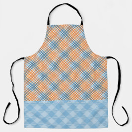 FALL ORANGE BLUE WHITE AUTUMN PLAID PATTERNS SCHÜRZE