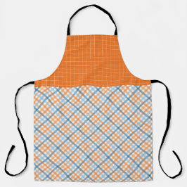 FALL ORANGE BLUE WHITE AUTUMN PLAID PATTERNS SCHÜRZE