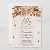 Fall Orange Blume Marigold Cooper Fifty Einladung (Vorderseite)