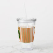 Fall Orange Bropes Monogramm Custom Acryltrinkbecher (Links)