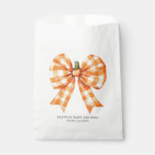 Fall Orange Coquette Bow Baby Dusche Geschenktütchen (Vorderseite)