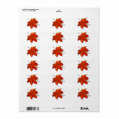 Fall Orange Erntedank Leaf Personalisierte Adresse Adressaufkleber (Vorne)