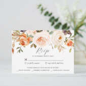 Fall Orange Floral UAWG Replik Card Einladung (Stehend Vorderseite)