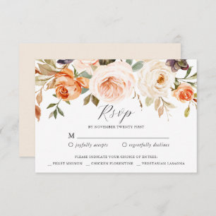 Fall Orange Floral UAWG Replik Card Einladung