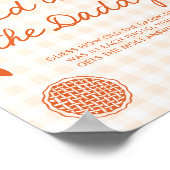 Fall Orange Gingham Cutie Pie Wie alt war der Papa Poster (Ecke)