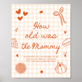 Fall Orange Gingham Cutie Pie Wie alt war die Mutt Poster (Vorne)