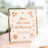 Fall Orange Gingham Cutie Pie Wie alt war die Mutt Poster