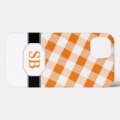 Fall Orange Gingham Monogram Case-Mate iPad 2/3/4 iPhone Hülle (Rückseite (Horizontal))