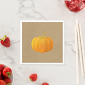 Fall Orange Glitter Glitzer Autumn Pumpkin Kraft Serviette (Beispiel)