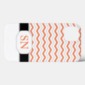 Fall Orange & Gray Zickzack Monogramm iPad 2/3/4 Case-Mate iPhone Hülle (Rückseite (Horizontal))