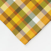 FALL ORANGE GREEN WHITE KARIERT PATTERN FLEECEDECKE (Ecke)