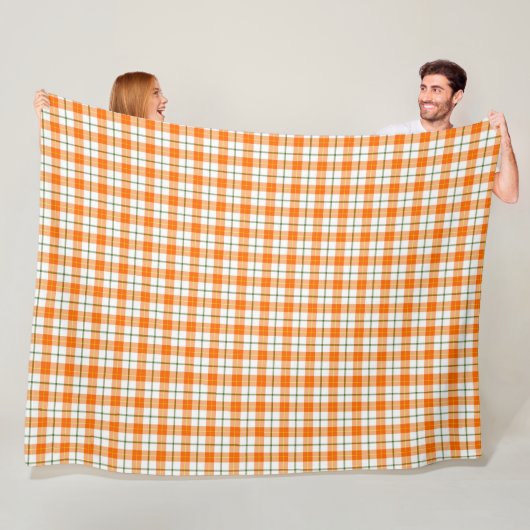 FALL ORANGE GREEN WHITE KARIERT PATTERN FLEECEDECKE (Beispiel)