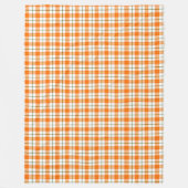 FALL ORANGE GREEN WHITE KARIERT PATTERN FLEECEDECKE (Vorderseite)