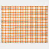 FALL ORANGE GREEN WHITE KARIERT PATTERN FLEECEDECKE (Vorderseite (Horizontal))