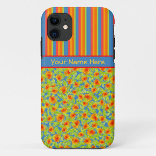 Fall Orange Marigolds, Stripes iPhone 5/5 Case-Mate iPhone Hülle